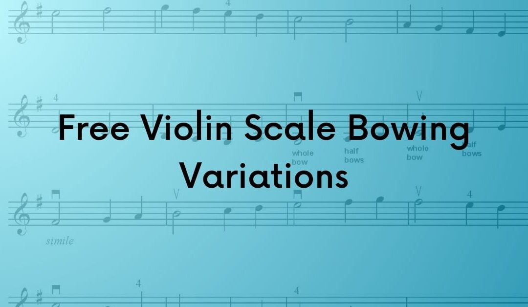 Free Violin Scale Bowing Variations in G Major